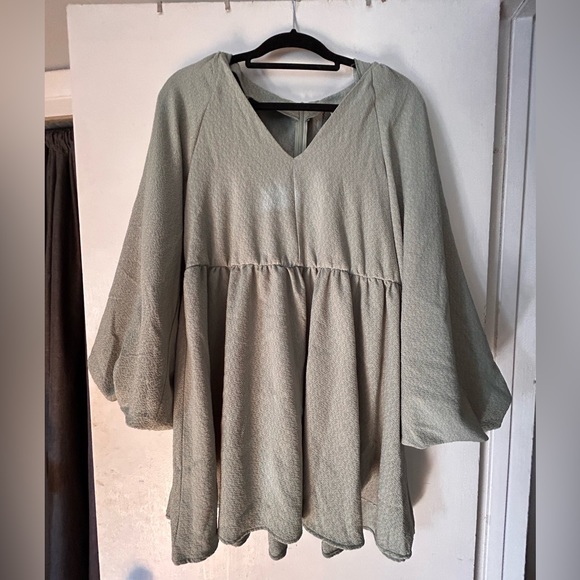 ASOS Design Textured Mini Smock Dress - Picture 3 of 4